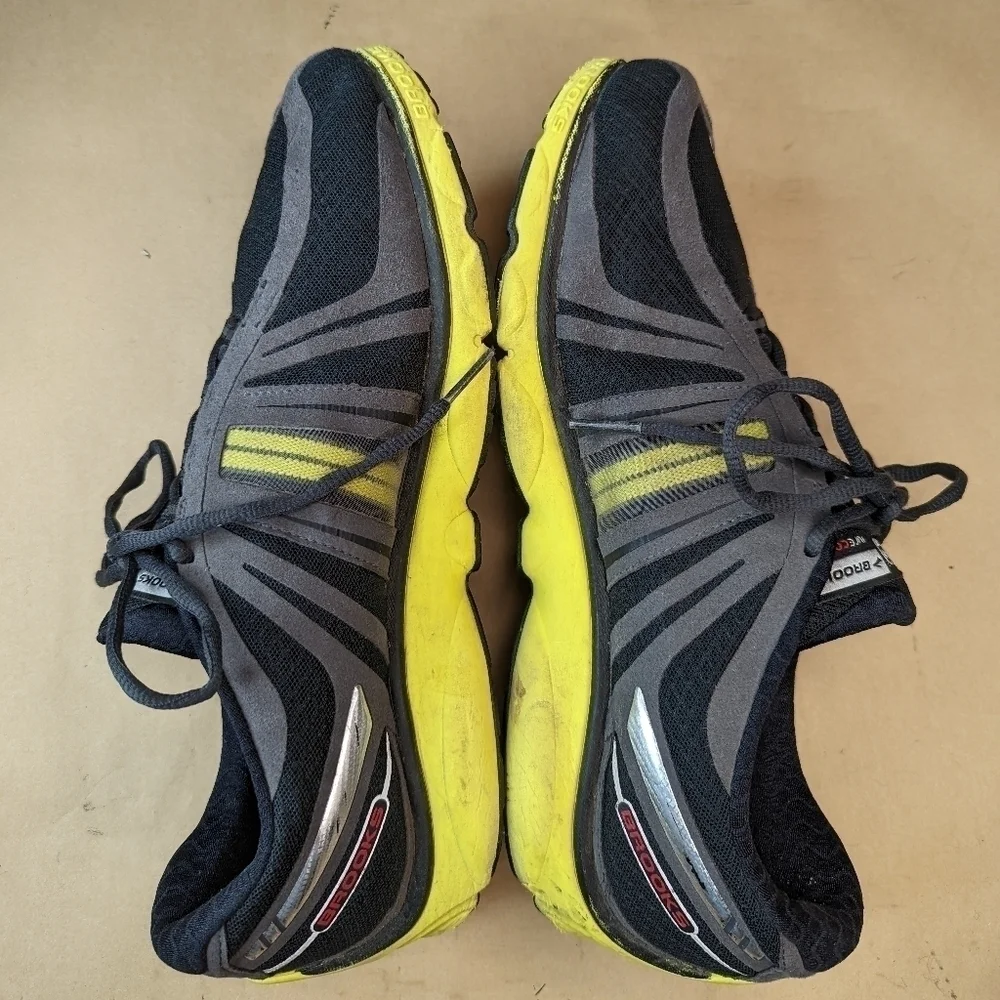 Brooks Running Shoes Men's 12.5 Medium D Pure Cadence 2 Black Yellow 1101401D671